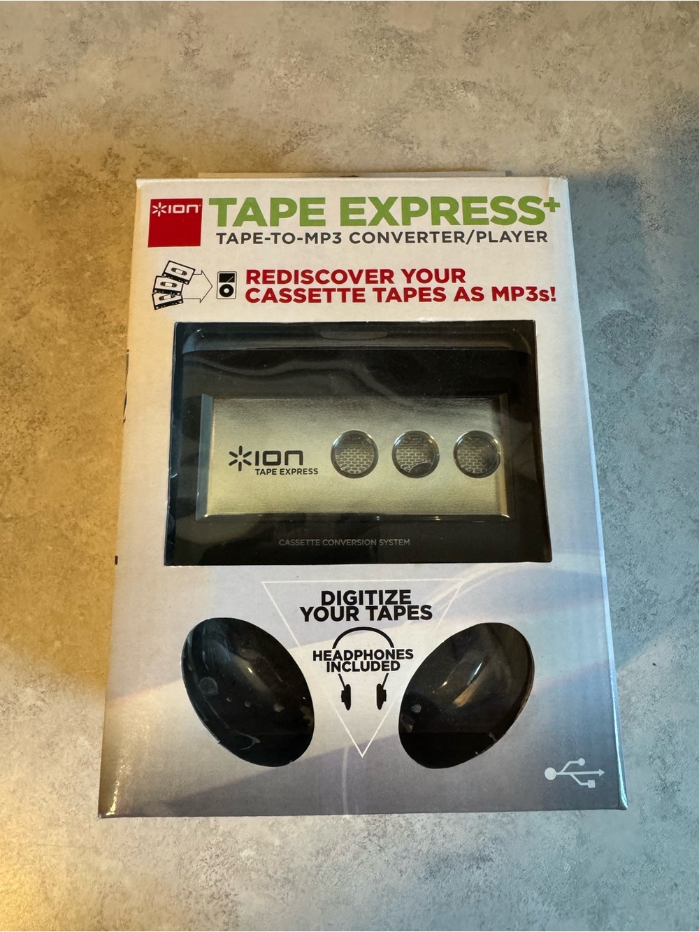 Ion Tape Express Tape-to-Digital MP3 Converter & Player Incl. Headphones